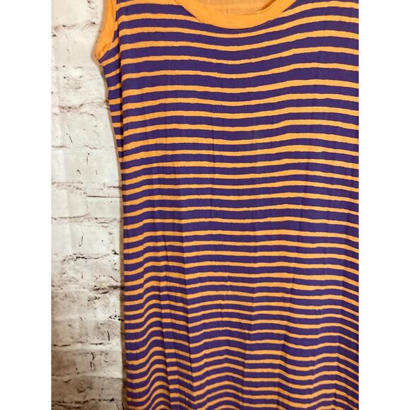 Hiho Maxi Dress Womens Small Purple & Orange Striped Full Length Stretch - Picture 5 of 16